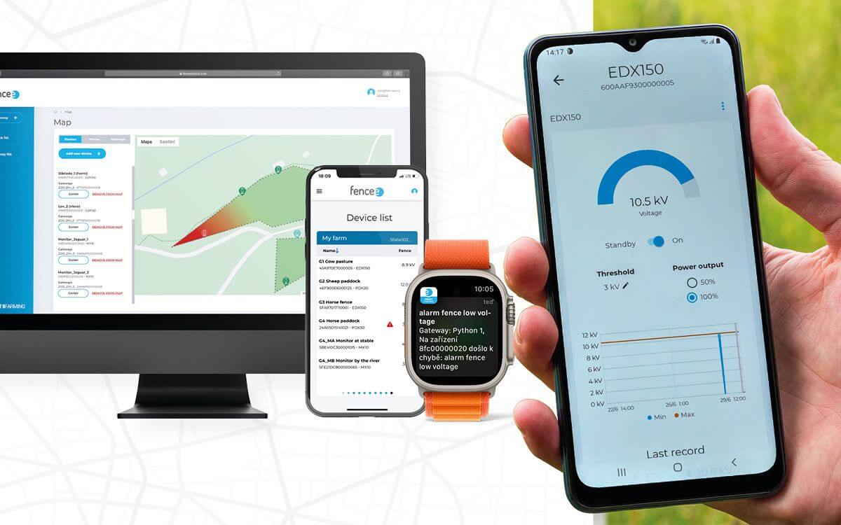Control and monitor electric fencing with the fencee Cloud application