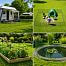 Camping set with mobile universal net and goal, height 90 cm