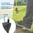 Fiberglass post for electric fence 110 cm, foot and spike, 4 insulators for tape up to 50 mm