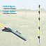 Fiberglass post for electric fence 110 cm, foot and spike, 4 insulators for tape up to 50 mm