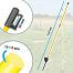 Fibreglass rod for electric fence 110 cm, foot and spike, 2 insulators - 10 pcs