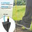 Fibreglass post for electric fence 110 cm, foot and spike, 2 insulators