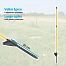 Fibreglass post for electric fence 110 cm, foot and spike, 2 insulators