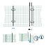 Gate for electric fence net, height 110 cm, width 125 cm