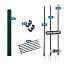 Gate for mobile electric fencing nets, height 120 cm, width 90 cm, 2 spikes, non-conductive
