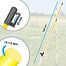Oval fibreglass rod for electric fence 160 cm, foot and tip, 2 insulators