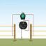 Plastic fence switch for electric fence