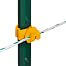 Plastic insulator for electric fence T-posts, for wires and ropes up to 8 mm - 10 pcs