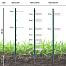 Plastic post for electric fence, length 105 cm, 10 eyelets, green