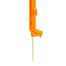 Plastic post for electric fence, length 105 cm, 9 eyelets, orange