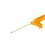 Plastic post for electric fence, length 105 cm, 9 eyelets, orange