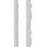 Plastic post for electric fence, length 125 cm, 9 eyelets, white