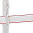 Plastic post for electric fence, length 125 cm, 9 eyelets, white