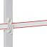 Plastic post for electric fence, length 125 cm, 9 eyelets, white