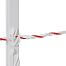 Plastic post for electric fence, length 125 cm, 9 eyelets, white