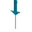 Plastic post for electric fence, length 156 cm, 11 eyelets, blue