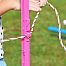 Plastic post for electric fence, length 156 cm, 11 eyelets, pink