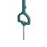 Plastic post for electric fence, length 157 cm, 12 eyelets, green