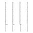 Plastic post for electric fence, length 70 cm, 5 eyelets, white