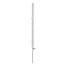 Plastic post for electric fence, length 70 cm, 5 eyelets, white