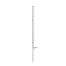 Plastic post for electric fence, length 70 cm, 5 eyelets, white