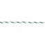 Polywire for electric fence, diameter 3 mm, green-white, length 1000 m, 0,1 Ω/m