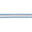 PVC tape for electric fence, width 12 mm, white-blue, 0,017 Ω/m, 200 m