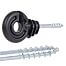 Ring insulator with screw for electric fence - 100 pcs
