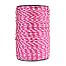 Electric fence rope, diameter 4,5 mm, pink-white, 200 m, 0,16 Ω/m