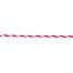 Electric fence rope, diameter 4,5 mm, pink-white, 200 m, 0,16 Ω/m
