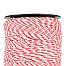 Rope for electric fence, diameter 4 mm, white-red, length 400 m