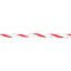 Rope for electric fence, diameter 4 mm, white-red, length 400 m