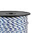 Rope for electric fence, diameter 5 mm, blue-white, 200 m, 0,16 Ω/m