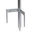 Steel UNI post for electric fence, galvanized, length 167 cm
