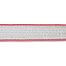Tape for electric fence, 40 mm wide, white-red, 200 m, 0,2 Ω/m