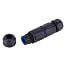 Waterproof high voltage cable connector for conductors up to Ø 2.5 mm