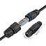Waterproof high voltage cable connector for conductors up to Ø 2.5 mm
