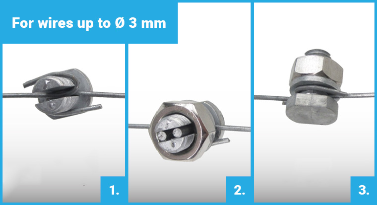 High tensile wire/steel connector - 5 pcs