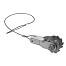 Wire tensioner with steel cable and integrated insulator for fence posts, length 80 cm