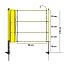Yellow electric fence net for sheep, height 105 cm, length 50 m, 1 spike