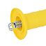 Yellow gate handle for electric fences - spring detail