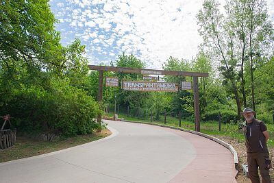 Entrance gate to the newly built Jaguar Trek