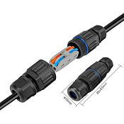 Waterproof high voltage cable connector for conductors up to Ø 2.5 mm