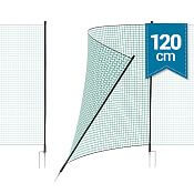Gate for mobile electric fencing nets, height 120 cm, width 90 cm, 2 spikes, non-conductive
