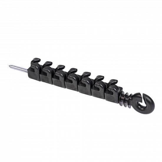 Insulator for electric fence against pests, 8 eyelets