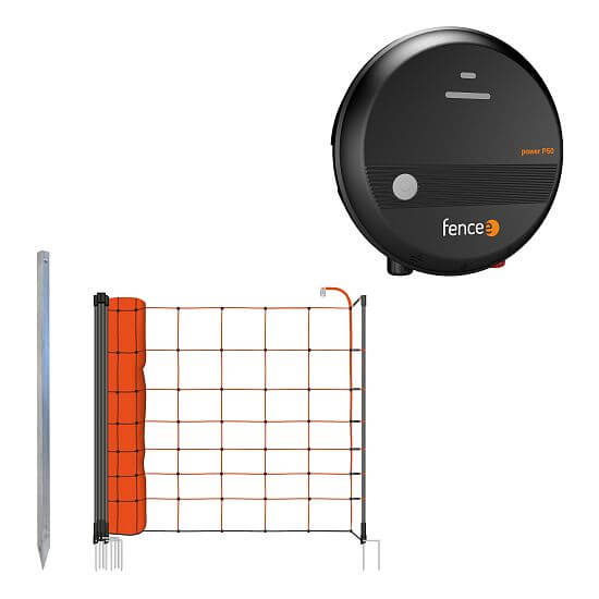 Electric fence set with electric net for sheep, goats, pigs - energizer + 50 m fence net