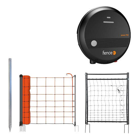 Set with electric fence net for sheep, goats - entrance gate 110 cm + energizer