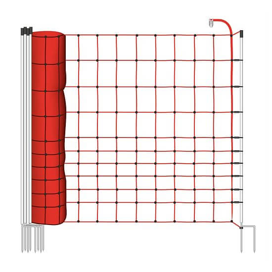 Electric fence net for horse, height 145 cm, length 50 m