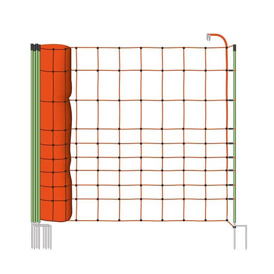 Electric fence net for sheep, height 120 cm, length 50 m