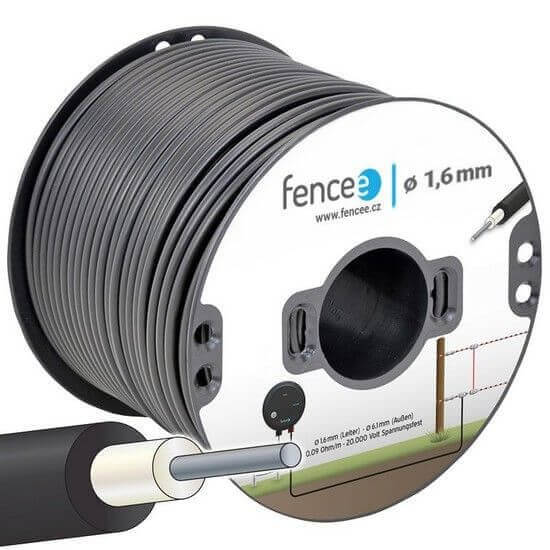 High voltage alu cable 1,6 mm for electric fence - 100 m